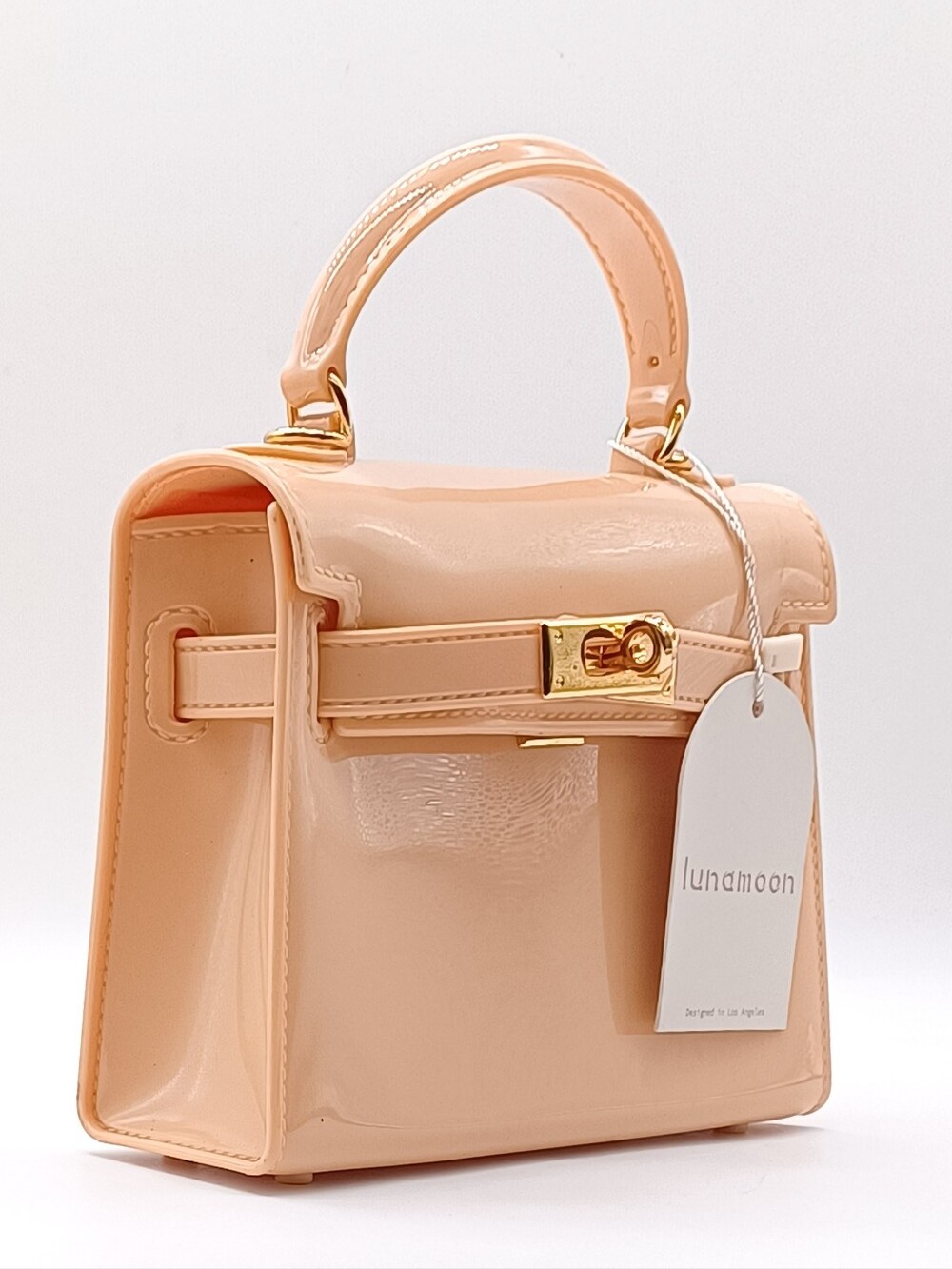 New Mini Top Handle Kelly Style Patented Handbag & Crossbody W/ Adjustable Strap